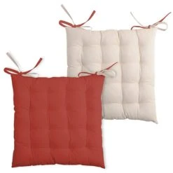 Stof Coussin De Chaise 2 Faces Terracotta Lin 40x40 -Maisons Du Monde Boutique coussin de chaise 2 faces terracotta lin 40x40 3