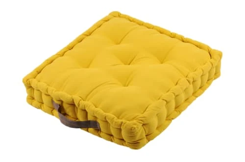 Stof Coussin De Sol Bicolore Coton Moutarde/taupe 45 X 45 3 Stof Coussin De Sol Bicolore Coton Moutarde/taupe 45 X 45