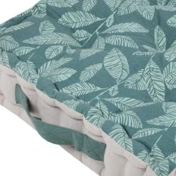 Lovely Casa Coussin De Sol Céladon Coton 45x45cm -Maisons Du Monde Boutique coussin de sol celadon coton 45x45cm 3