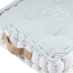 Lovely Casa Coussin De Sol Coton Azur 45x45cm -Maisons Du Monde Boutique coussin de sol coton azur 45x45cm 3