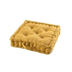 Douceur D'Intérieur Coussin De Sol Coton Miel 45x45cm