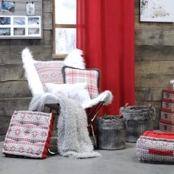 Lovely Casa Coussin De Sol Coton Rouge 45x45cm -Maisons Du Monde Boutique coussin de sol coton rouge 45x45cm 2