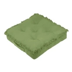 Stof Coussin De Sol En Coton Cassis 45x45 -Maisons Du Monde Boutique coussin de sol en coton vert 45x45 franges