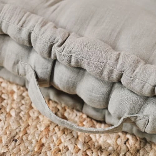 TODAY Coussin De Sol En Gaze De Coton Vert 40x40 Cm 4 TODAY Coussin De Sol En Gaze De Coton Vert 40x40 Cm – Image 2