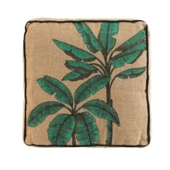 Douceur D'Intérieur Coussin De Sol En Toile De Jute Jute Naturel 40x40cm