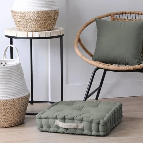 Stof Coussin De Sol épais En Coton Kaki 45x45 4 Stof Coussin De Sol épais En Coton Kaki 45x45 – Image 2