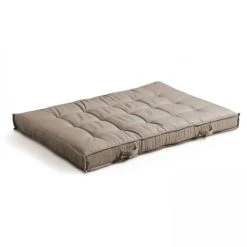 Oviala Coussin De Sol Matelassé En Polyester Taupe 120x80