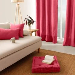 Home Maison Coussin De Sol Uni En Pur Coton Blush 50 X 50 -Maisons Du Monde Boutique coussin de sol uni en pur coton blush 50 x 50 2