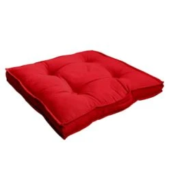 Home Maison Coussin De Sol Uni En Pur Coton Noir 50 X 50 X 6 Cm -Maisons Du Monde Boutique coussin de sol uni en pur coton rouge 50 x 50 x 6 cm