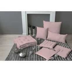 Home Maison Coussin De Sol Uni En Pur Coton Vieux Rose 50 X 50 -Maisons Du Monde Boutique coussin de sol uni en pur coton vieux rose 50 x 50 3