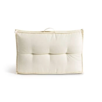 Oviala Coussin Dossier Matelassé Polyester écru 60x40 8 Oviala Coussin Dossier Matelassé Polyester écru 60x40 – Image 6