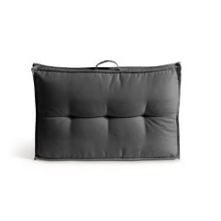 Oviala Coussin Dossier Matelassé Polyester Gris 60x40