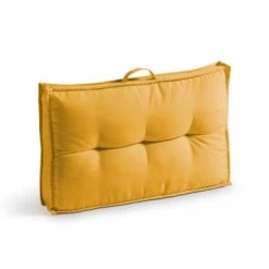 Oviala Coussin Dossier Matelassé Polyester écru 60x40 11 Oviala Coussin Dossier Matelassé Polyester écru 60x40 -Maisons Du Monde Boutique coussin palette dossier polyester jaune 60 x 40 x 12 cm cuzco