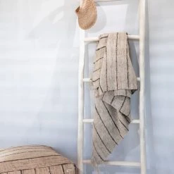 Bazar Bizar Couverture En Coton Beige Et Noir 170x130 -Maisons Du Monde Boutique couverture en coton beige et noir 170x130 4