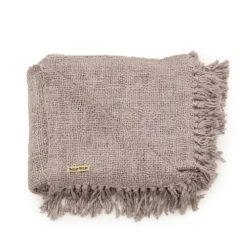 Bazar Bizar Couverture En Coton Gris 170x130