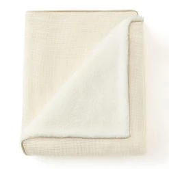 Cocoeko Couverture Polaire Plaid Ecru (130x160 Cm)