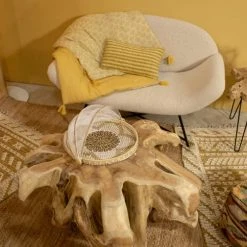 Now’s Home Couvre Canapé En Coton Camel L195cm