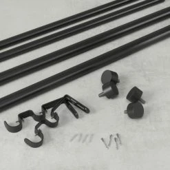 Umbra Double Tringle à Rideaux D25mm Extensible Noire De 304 à 462cm -Maisons Du Monde Boutique double tringle a rideaux d25mm extensible noire de 304 a 462cm 2