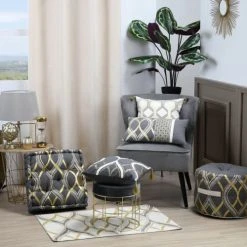 Stof Épais Coussin De Sol Gris 45x45cm -Maisons Du Monde Boutique epais coussin de sol gris 45x45cm 2