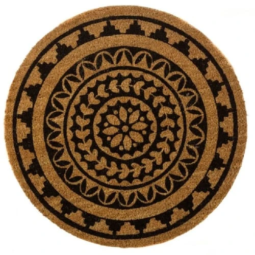 Unimasa Essuie-pieds En Fibres De Coco Rond D60cm 3 Unimasa Essuie-pieds En Fibres De Coco Rond D60cm