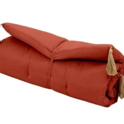 Enjoy Home Futon Repliable Avec Pompons En Jute Orange Terre Cuite 7 Enjoy Home Futon Repliable Avec Pompons En Jute Orange Terre Cuite -Maisons Du Monde Boutique futon repliable avec pompons en jute orange terre cuite 1