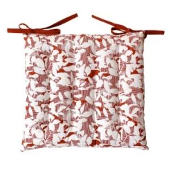 Decostars Galette De Chaise Ambiance Nature Coton Bleu Canard 38 X 38 -Maisons Du Monde Boutique galette de chaise ambiance nature coton cognac 38 x 38 gaia