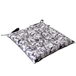 Decostars Galette De Chaise Ambiance Nature Coton Gris Foncé 38 X 38