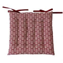 Home Maison Galette De Chaise Au Style Baroque Coton Lie De Vin 38 X 38