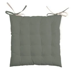 Home Maison Galette De Chaise Bicolore à Nouette Coton Kaki/lin 40 X 40 -Maisons Du Monde Boutique galette de chaise bicolore a nouette coton kaki lin 40 x 40 3