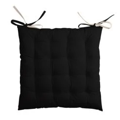 Home Maison Galette De Chaise Bicolore à Nouette Coton Noir/lin 40 X 40 -Maisons Du Monde Boutique galette de chaise bicolore a nouette coton noir lin 40 x 40 2