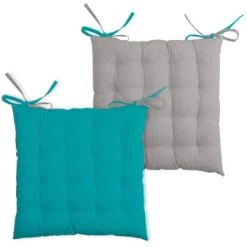 Lovely Casa Galette De Chaise Bicolore Coton Ecru/lin 40x40 -Maisons Du Monde Boutique galette de chaise bicolore coton celadon souris 40x40 9