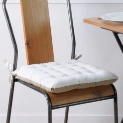 Lovely Casa Galette De Chaise Bicolore Coton Ecru/lin 40x40 -Maisons Du Monde Boutique galette de chaise bicolore coton ecru lin 40x40 3