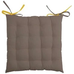 Lovely Casa Galette De Chaise Bicolore Coton Moutarde/taupe 40x40 -Maisons Du Monde Boutique galette de chaise bicolore coton moutarde taupe 40x40 5