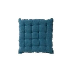 Dutch Decor Galette De Chaise Bleu En Coton 40x40 Cm Uni -Maisons Du Monde Boutique galette de chaise bleu en coton 40x40 cm uni 7