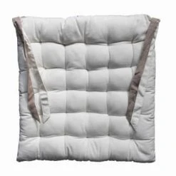 Sud Etoffe Galette De Chaise Carrée Matelassée Valayans Coton Orange 40x40 -Maisons Du Monde Boutique galette de chaise carre en coton blanc 40x40 valayans 1