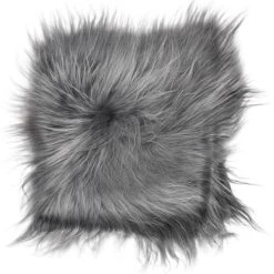 Maison Thuret Galette De Chaise En Peau De Mouton Islandais Gris 37 X 37 Cm