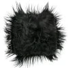 Maison Thuret Galette De Chaise En Peau De Mouton Islandais Noir 37 X 37 Cm