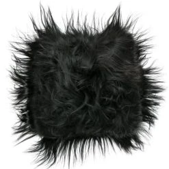 Maison Thuret Galette De Chaise En Peau De Mouton Islandais Noir 37 X 37 Cm