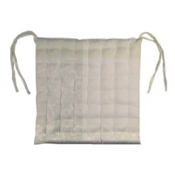 Garnier-Thiebaut Galette De Chaise Enduit Imperméable Beige 38X38 -Maisons Du Monde Boutique galette de chaise enduit impermeable beige 38x38 mille dentelles naturel 1