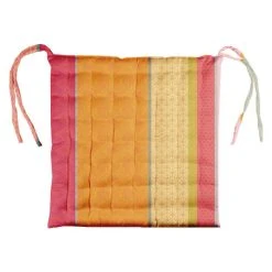 Garnier-Thiebaut Galette De Chaise Enduit Imperméable Multicolore 38X38