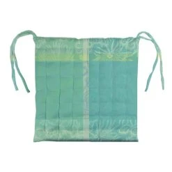 Garnier-Thiebaut Galette De Chaise Enduit Imperméable Vert 38X38 -Maisons Du Monde Boutique galette de chaise enduit impermeable vert 38x38 3