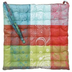 Garnier-Thiebaut Galette De Chaise Enduit Imperméable Vert 38X38