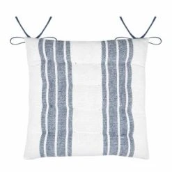 Home Maison Galette De Chaise Esprit Bord De Mer Coton Marine 40 X 40 -Maisons Du Monde Boutique galette de chaise esprit bord de mer coton ecru 40 x 40