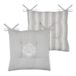 Home Maison Galette De Chaise Esprit Campagne Chic Coton Naturel 38 X 38 -Maisons Du Monde Boutique galette de chaise esprit campagne chic coton naturel 38 x 38 2