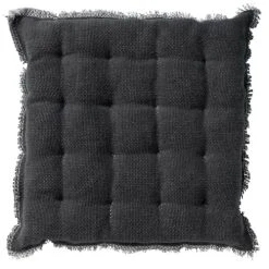 Dutch Decor Galette De Chaise Gris En Coton 40x40 Cm Uni