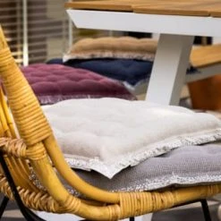 Dutch Decor Galette De Chaise Gris En Coton 40x40 Cm Uni -Maisons Du Monde Boutique galette de chaise gris en coton 40x40 cm uni 8