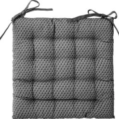 Home Maison Galette De Chaise Imprimée Et Matelassée à Nouettes Coton Gris 38 X 38 -Maisons Du Monde Boutique galette de chaise imprimee et matelassee a nouettes coton gris 38 x 38 2