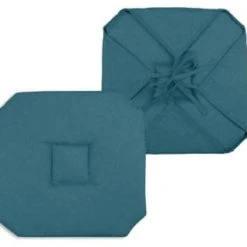 Home Maison Galette De Chaise Italienne Et Unie Polyester Lin 40 X 40 -Maisons Du Monde Boutique galette de chaise italienne et unie polyester turquoise 40 x 40 3