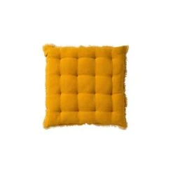 Dutch Decor Galette De Chaise Jaune En Coton 40x40 Cm Uni -Maisons Du Monde Boutique galette de chaise jaune en coton 40x40 cm uni 5