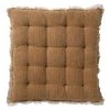 Dutch Decor Galette De Chaise Marron En Coton 40x40 Cm Uni
